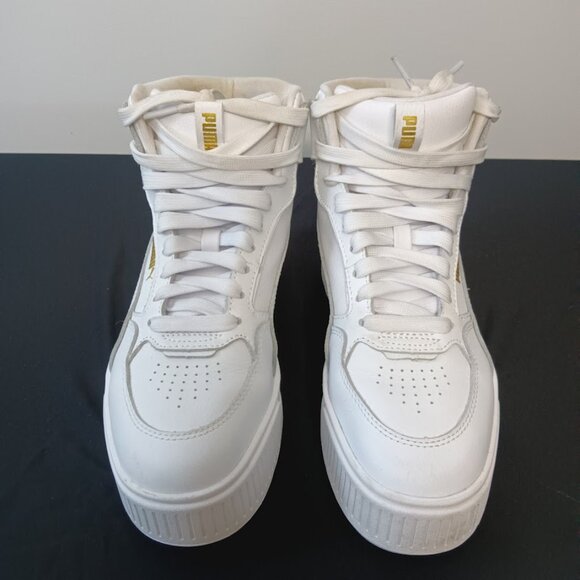 PUMA Karmen Rebelle Mid Platform Sneakers in white- Women's size 8 - Picture 10 of 14